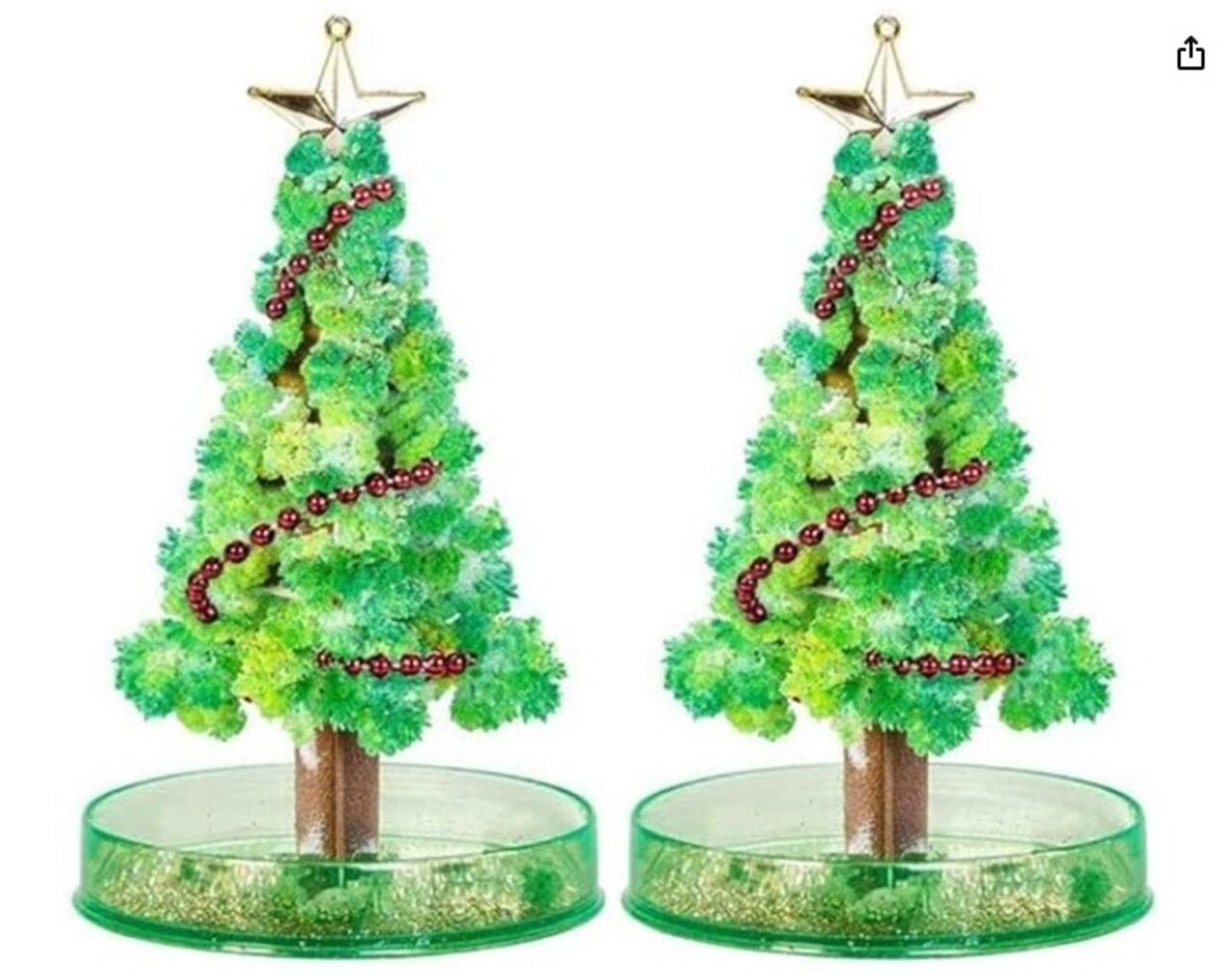 DIY Crystal Grow Christmas Tree Xmas Funny Party Birthday Gift (2PCS) Magic Growing Crystal Christmas Tree, Mini Christmas Tree, Growing Christmas Tree for Kids